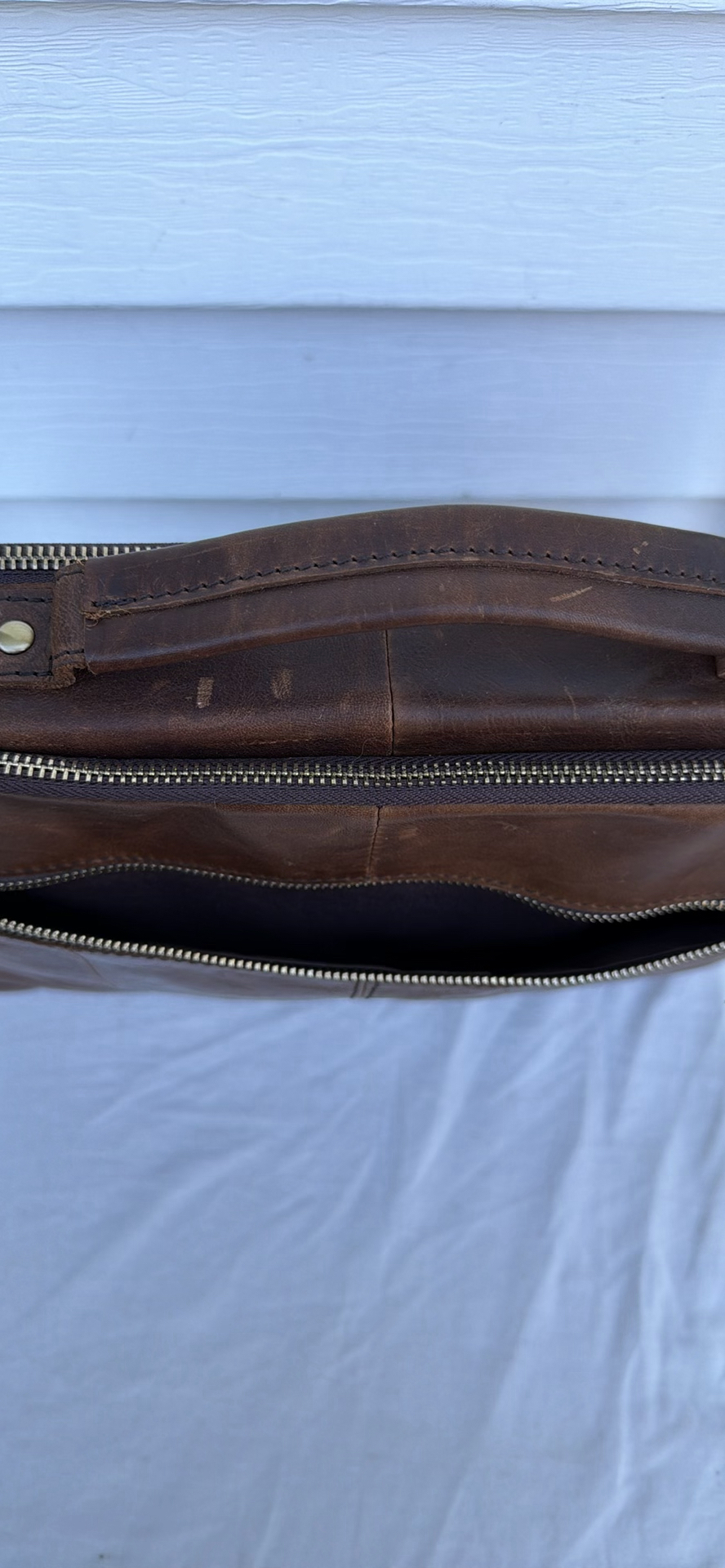 Brown Soft Leather Briefcase - image 7 of 16