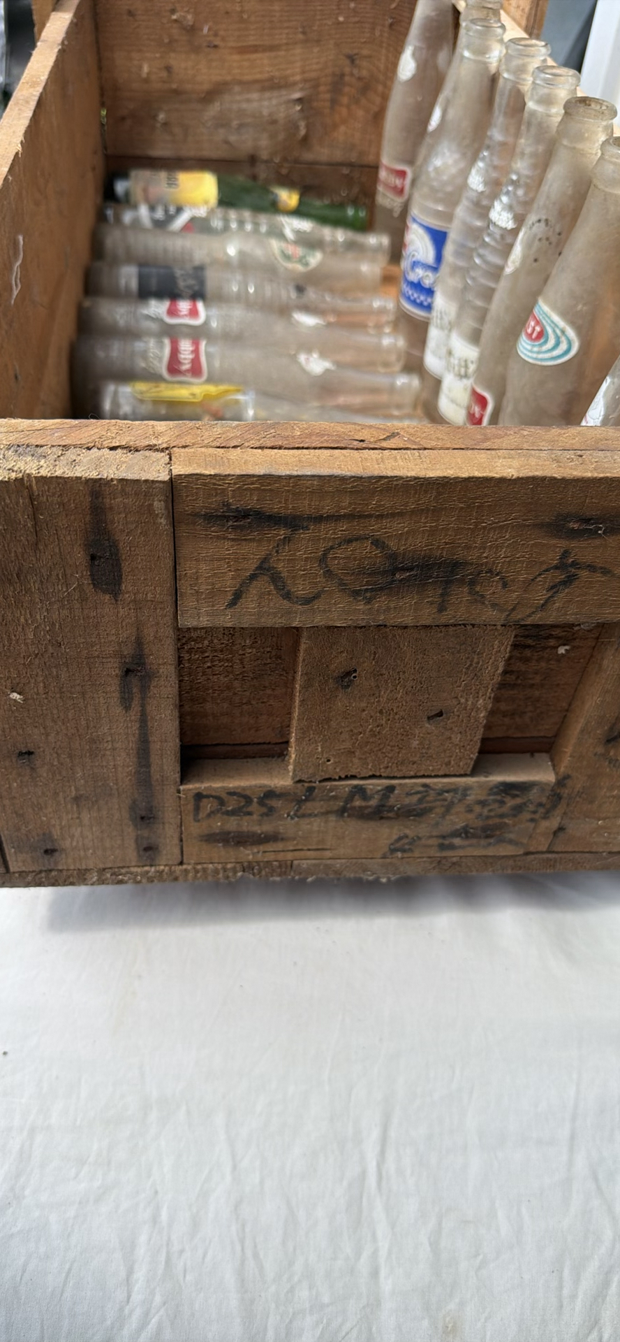 Vintage Wooden Crate with Assorted Glass Soda Bottles - image 7 of 14