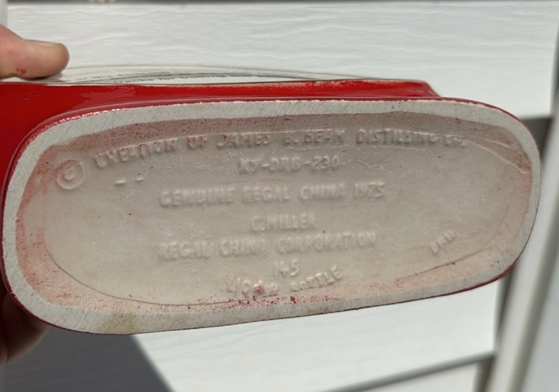 Vintage 1975 Jim Beam Beam 100 Months Old Bourbon Whiskey Ceramic Decanter - image 10 of 10