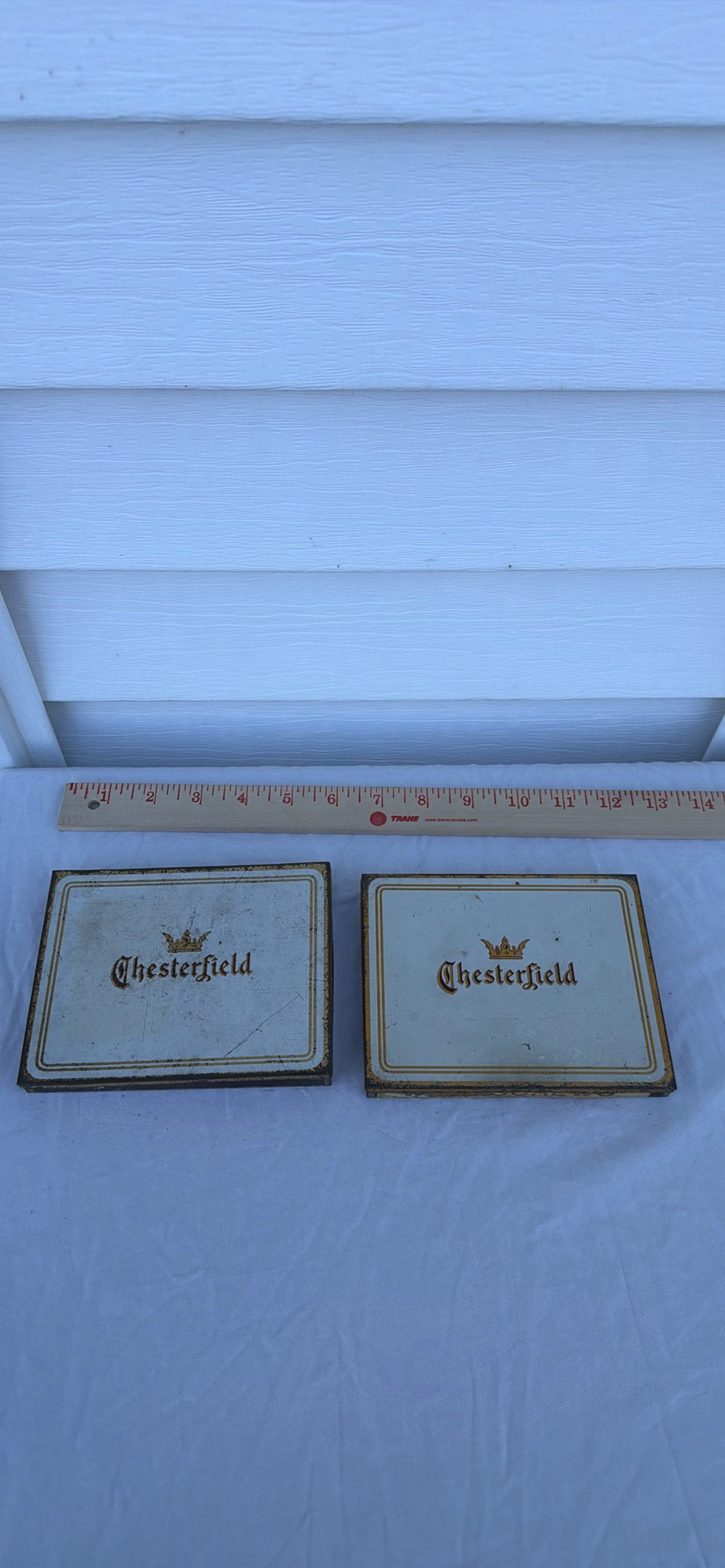Two Vintage Chesterfield Cigarette Metal Tins - image 1 of 6