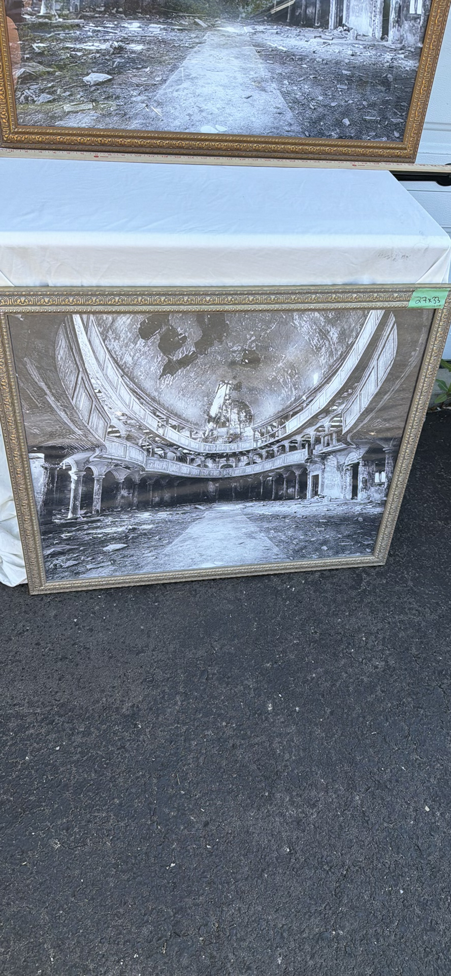 Two Framed Black-and-White Architectural Photographs - image 6 of 10