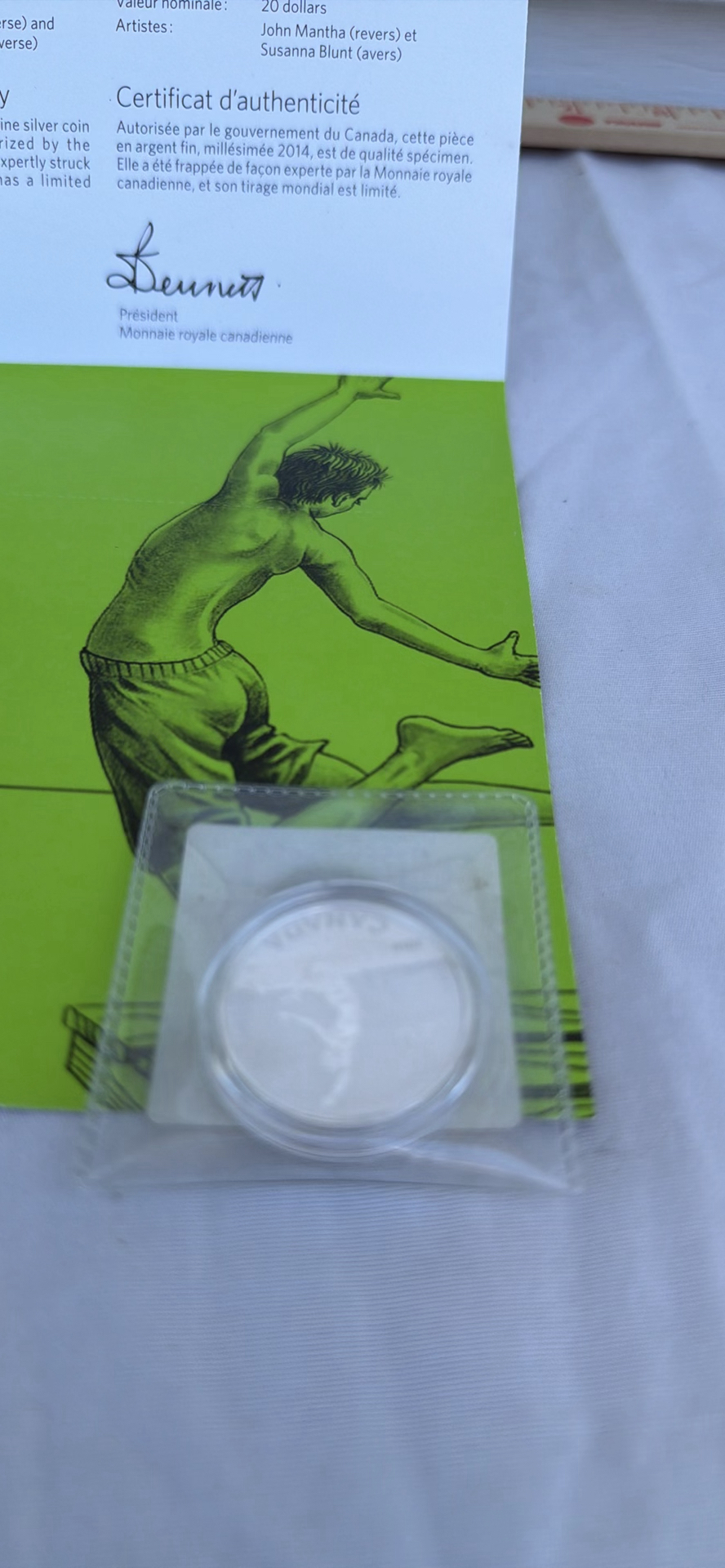 Royal Canadian Mint 2014 $20 Fine Silver Coin with Packaging and Certificate - image 4 of 9