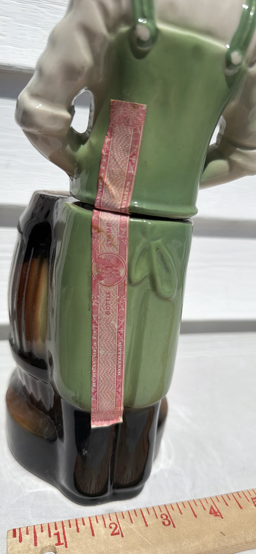 Vintage 1981 Beam Bourbon Whiskey Vons 75th Anniversary Ceramic Decanter - image 7 of 9