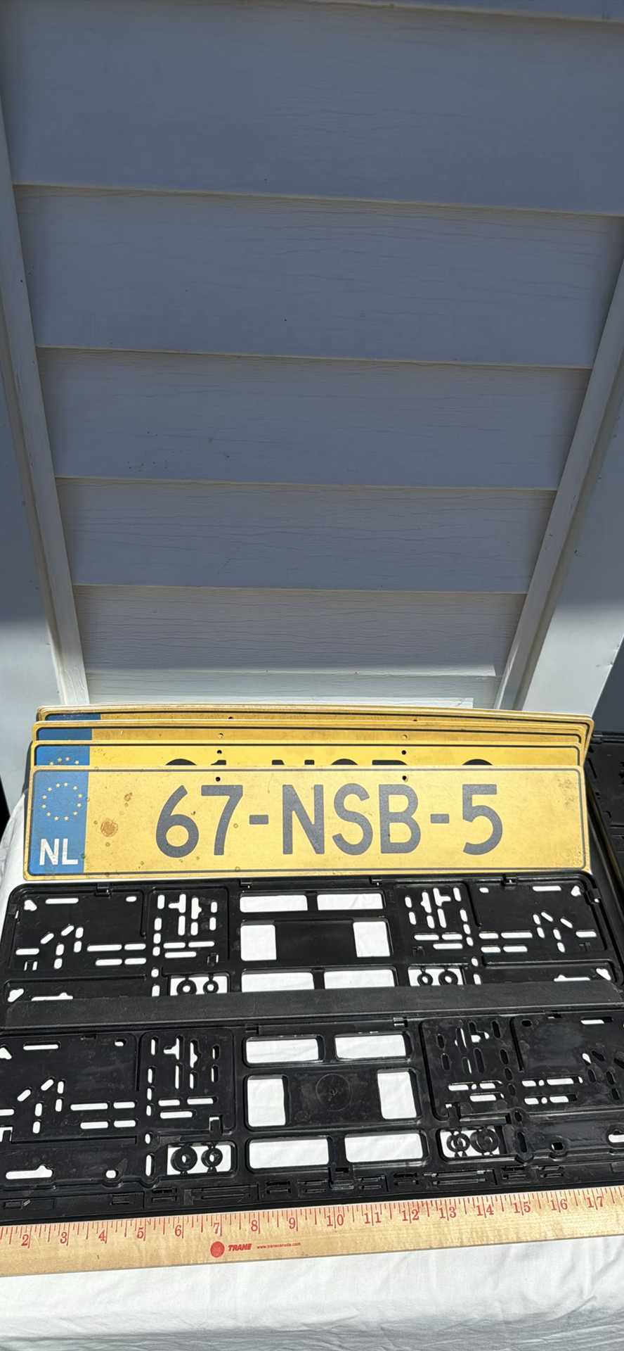 Assorted Reproduction Dutch EU License Plates and Plate Holders - image 2 of 7