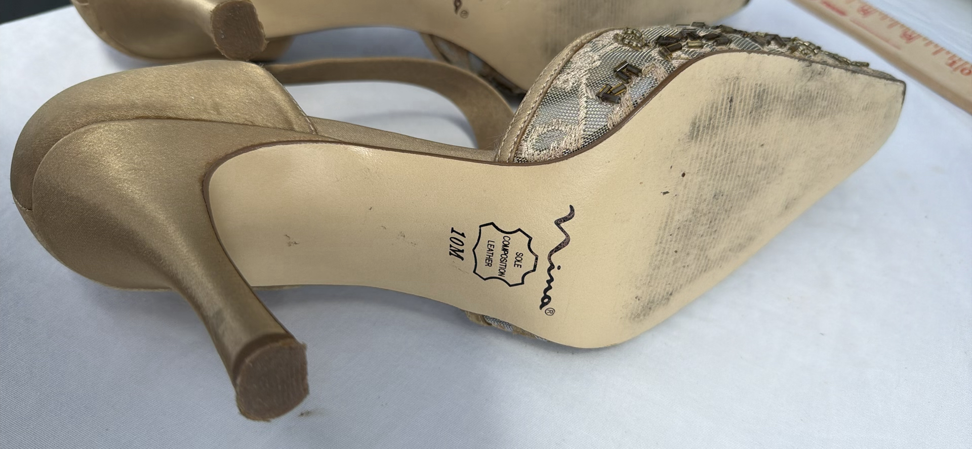 Nina Beaded Pointed-Toe Heels SIZE 10 M - image 5 of 7