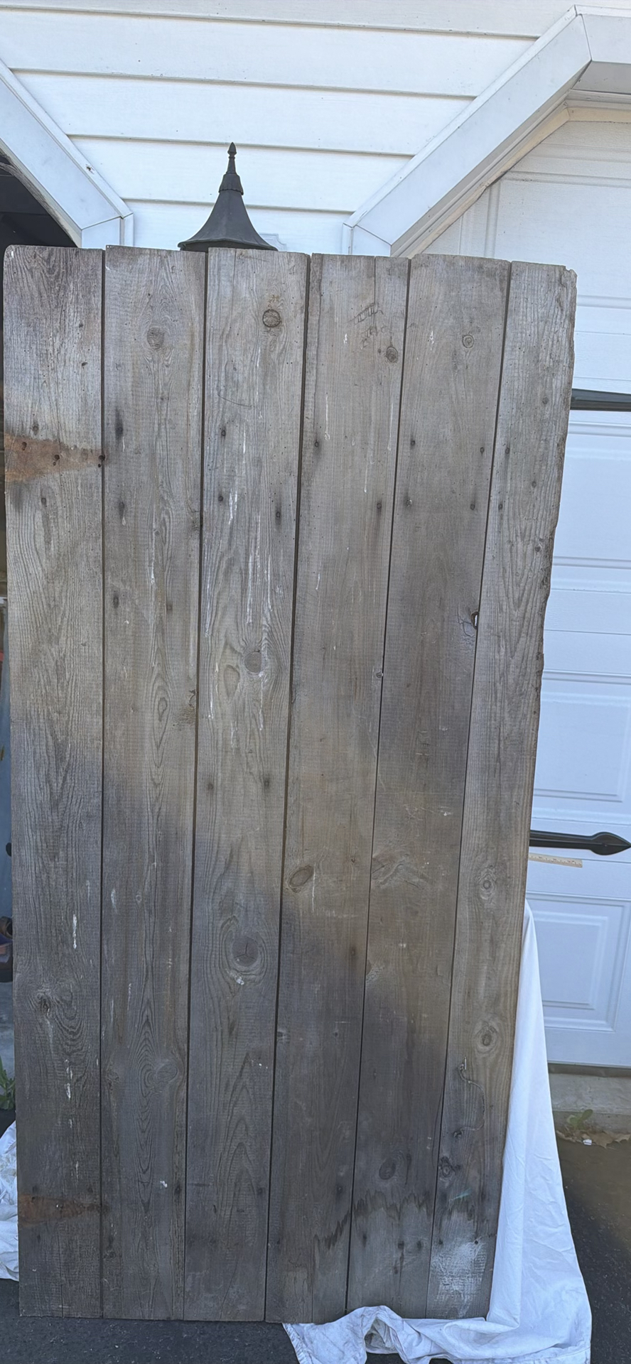 Antique Wooden Z Frame Barn-Style Door Panel - image 9 of 14