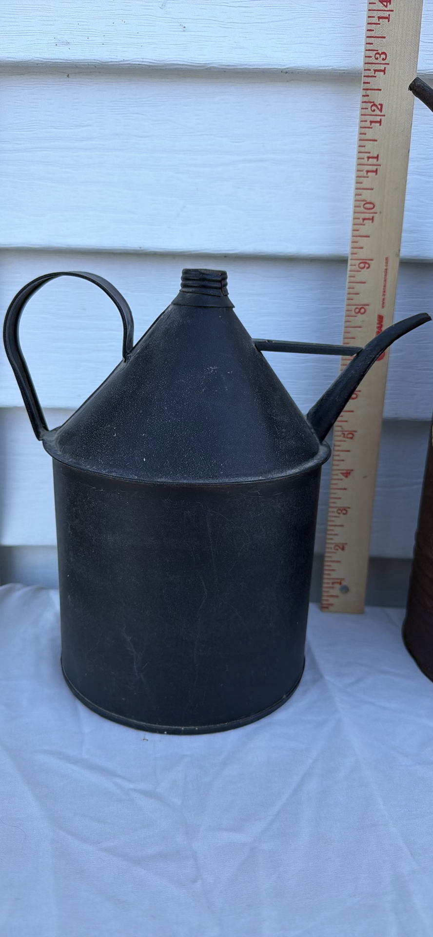 Two Vintage Metal Oil Cans - image 2 of 7