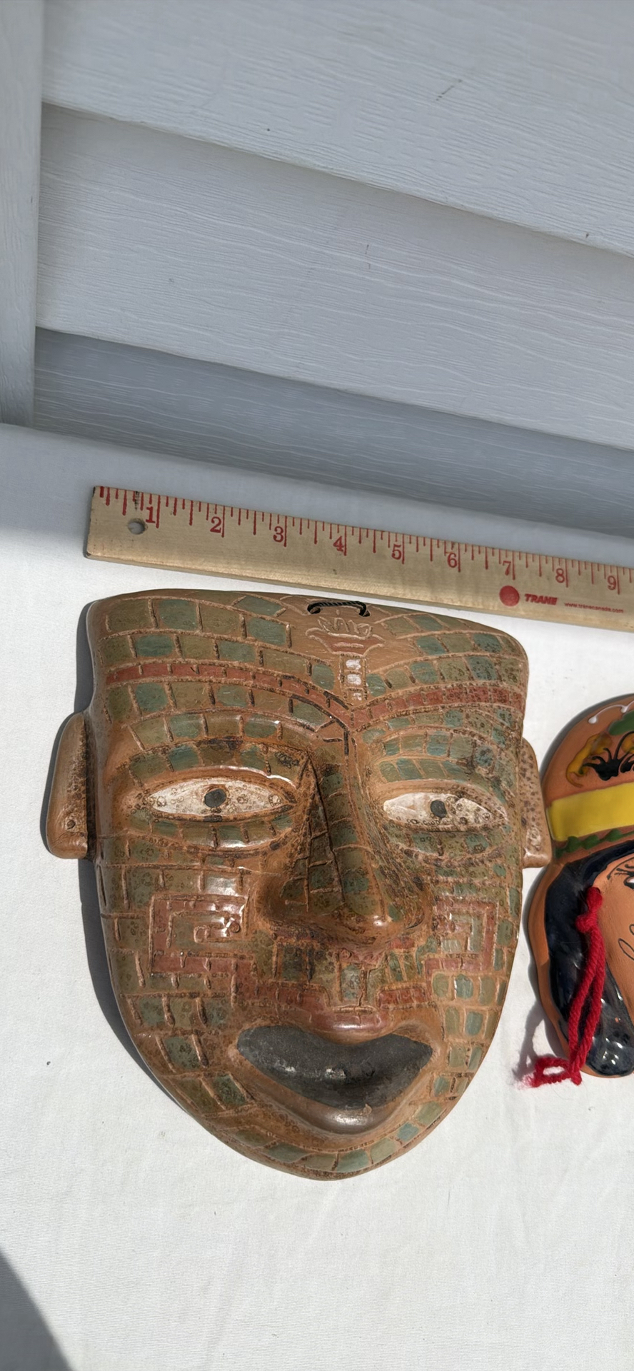 Two Decorative Ceramic Face Masks - image 2 of 5