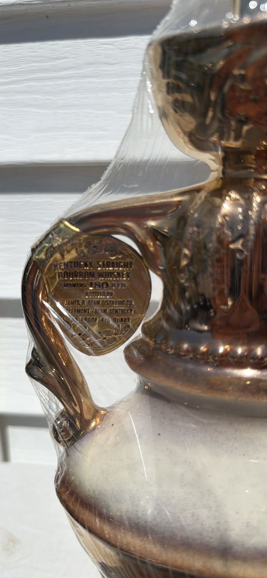 Vintage 1970s Jim Beam Kentucky Straight Bourbon Ceramic Decanter with Box - image 6 of 8