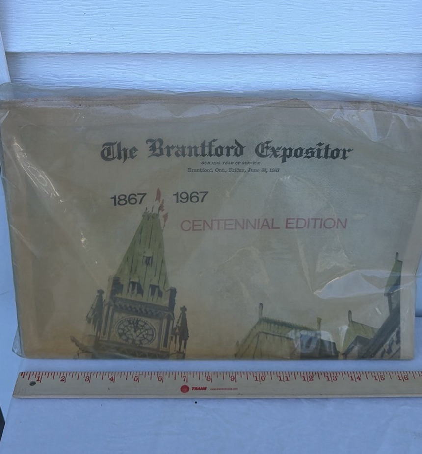 The 1967 Brantford Expositor Centennial Edition Newspaper - image 1 of 6