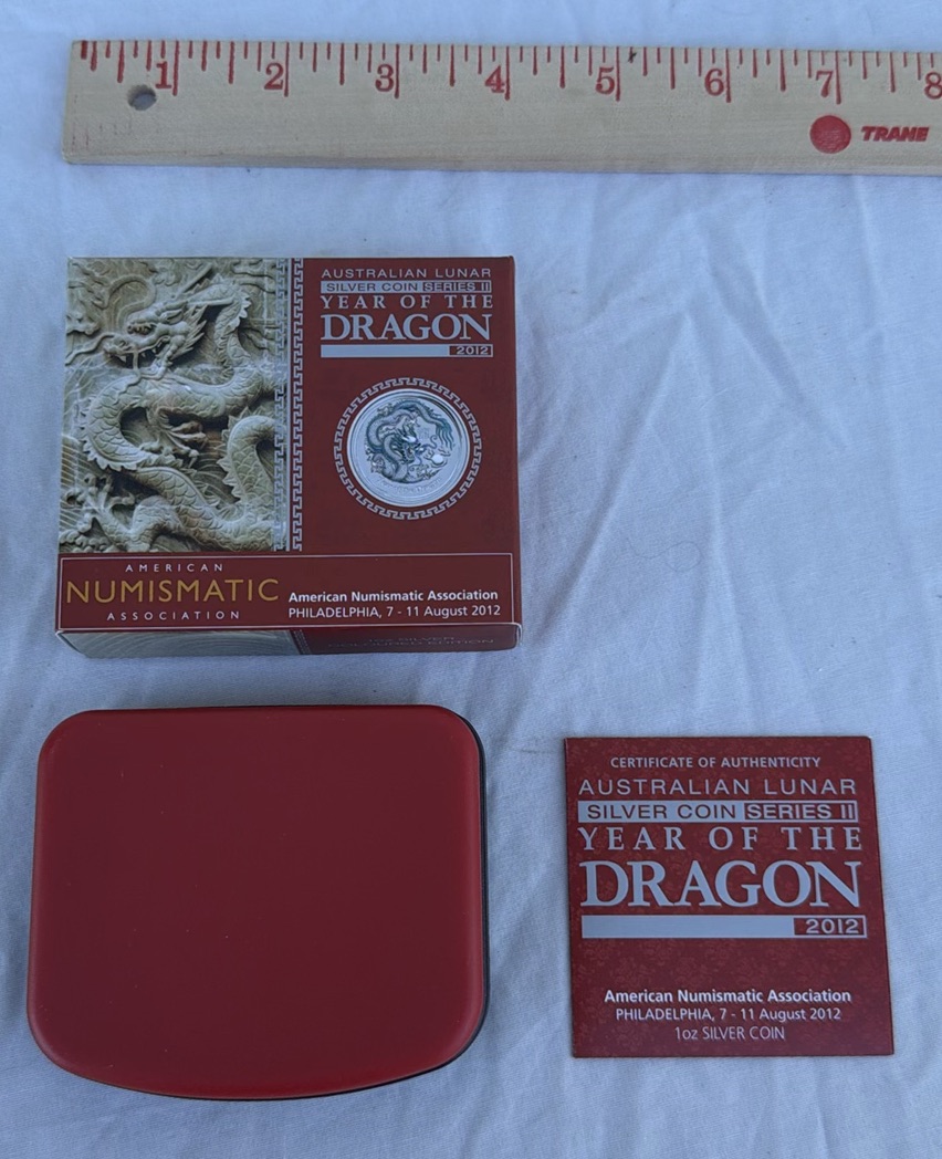 Perth Mint Australian Lunar Silver Coin Series II Year of the Dragon 2012 Set - image 7 of 9
