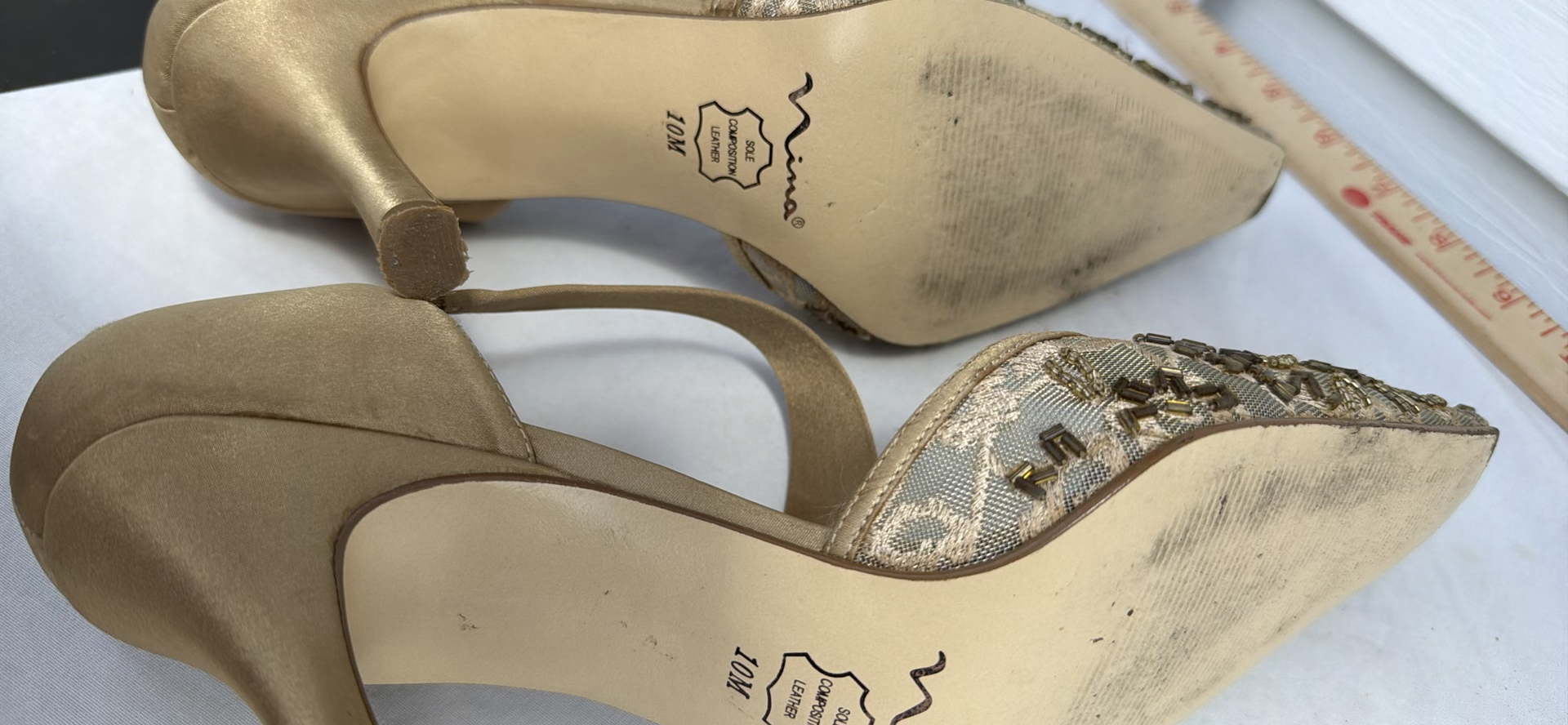 Nina Beaded Pointed-Toe Heels SIZE 10 M - image 6 of 7