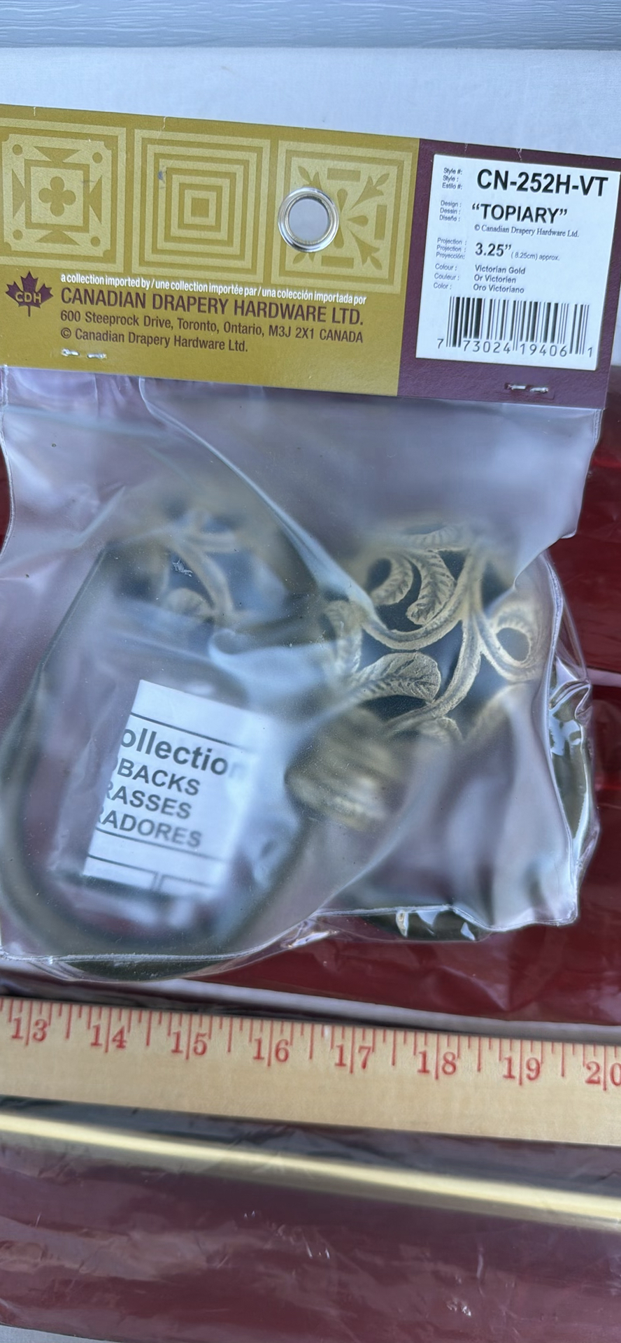 CDH Collection Brass Curtain Rods and Drapery Holdbacks - image 9 of 9