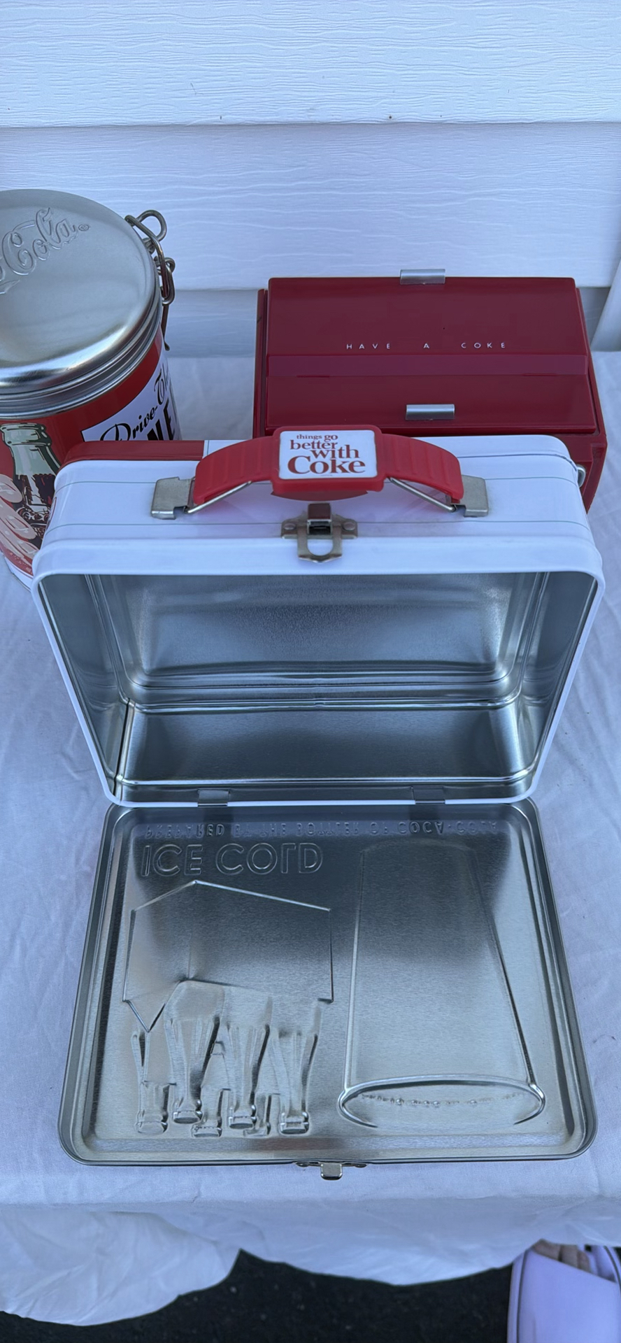 Coca-Cola Branded Metal Tins and Radio Box - image 4 of 7