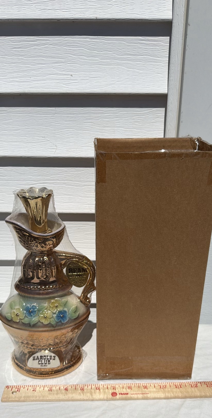 Vintage 1970s Jim Beam Kentucky Straight Bourbon Ceramic Decanter with Box - image 1 of 8