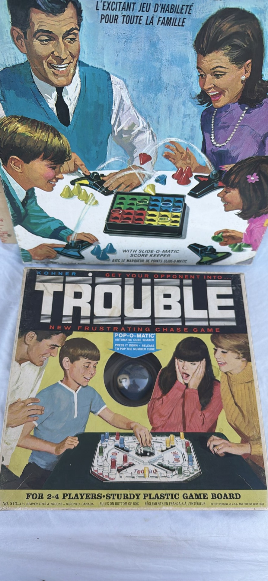 Vintage 1960s Kohner Hats Off and Trouble Board Games - image 1 of 20
