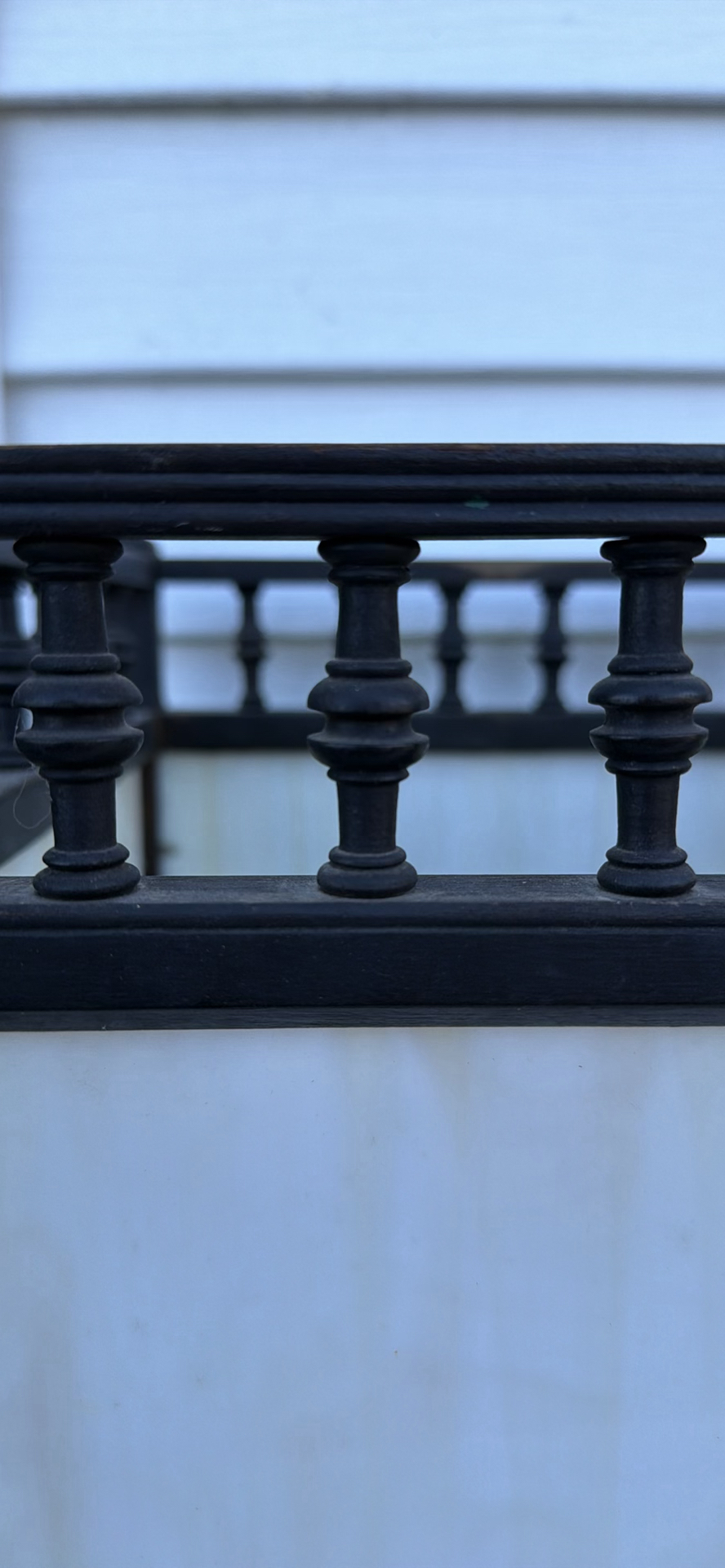 Vintage Wooden Square Stand with Opaque (Slag?) Glass Panels - image 7 of 7