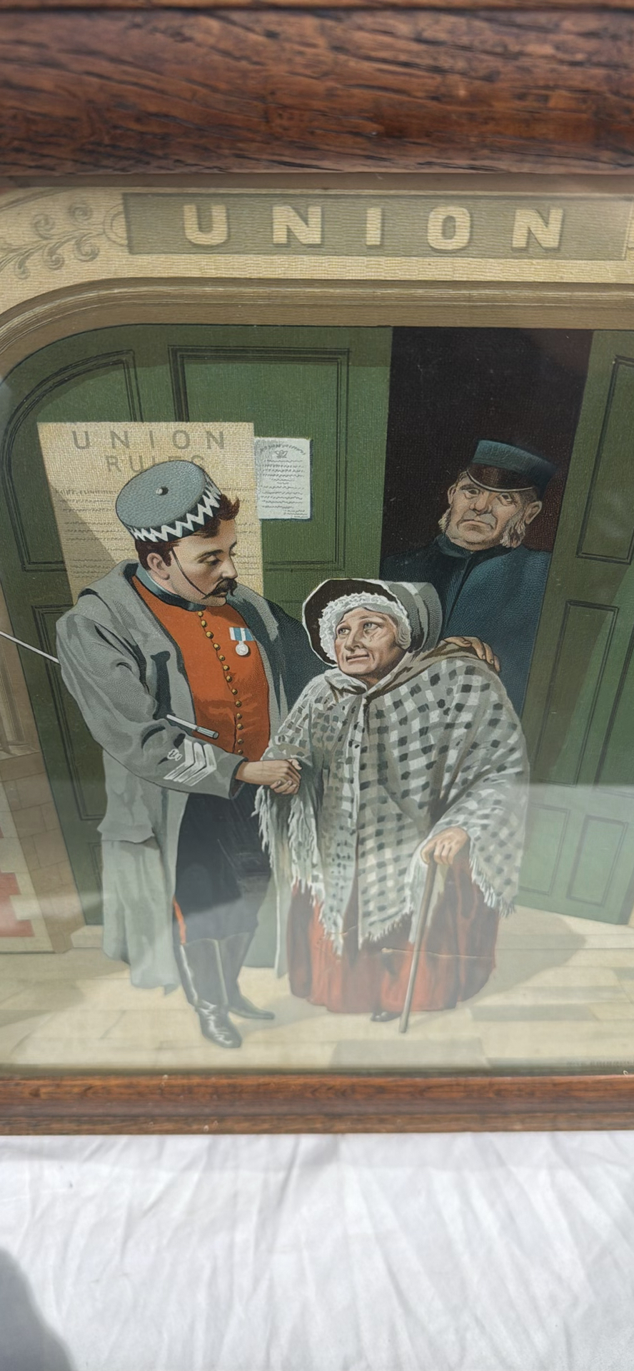 Vintage Framed Illustration Titled "Not Friendless Now" - image 4 of 5