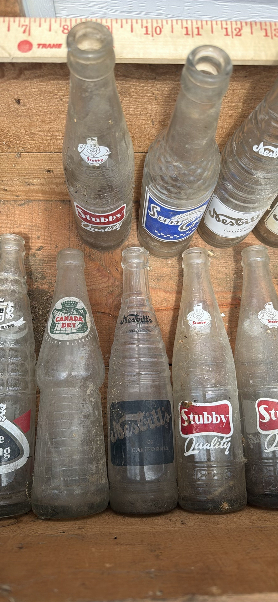 Vintage Wooden Crate with Assorted Glass Soda Bottles - image 9 of 14