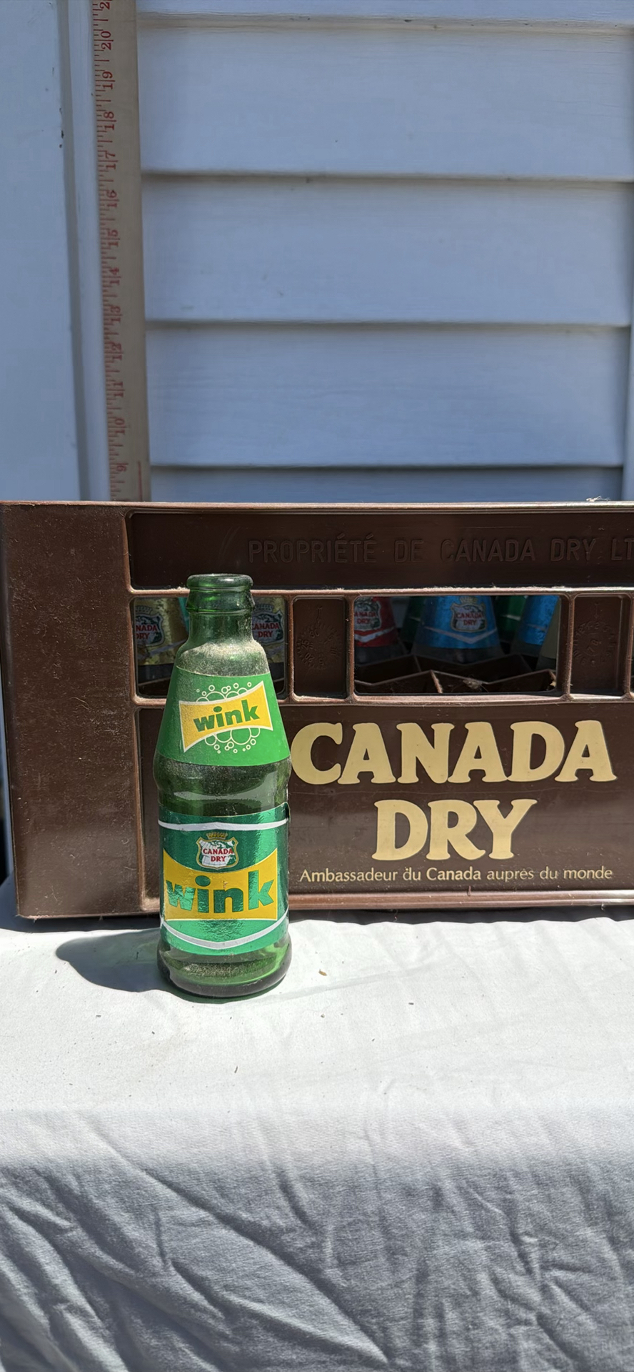 Vintage Canada Dry Beverage Crate with OLD Glass Soda Bottles - image 15 of 22