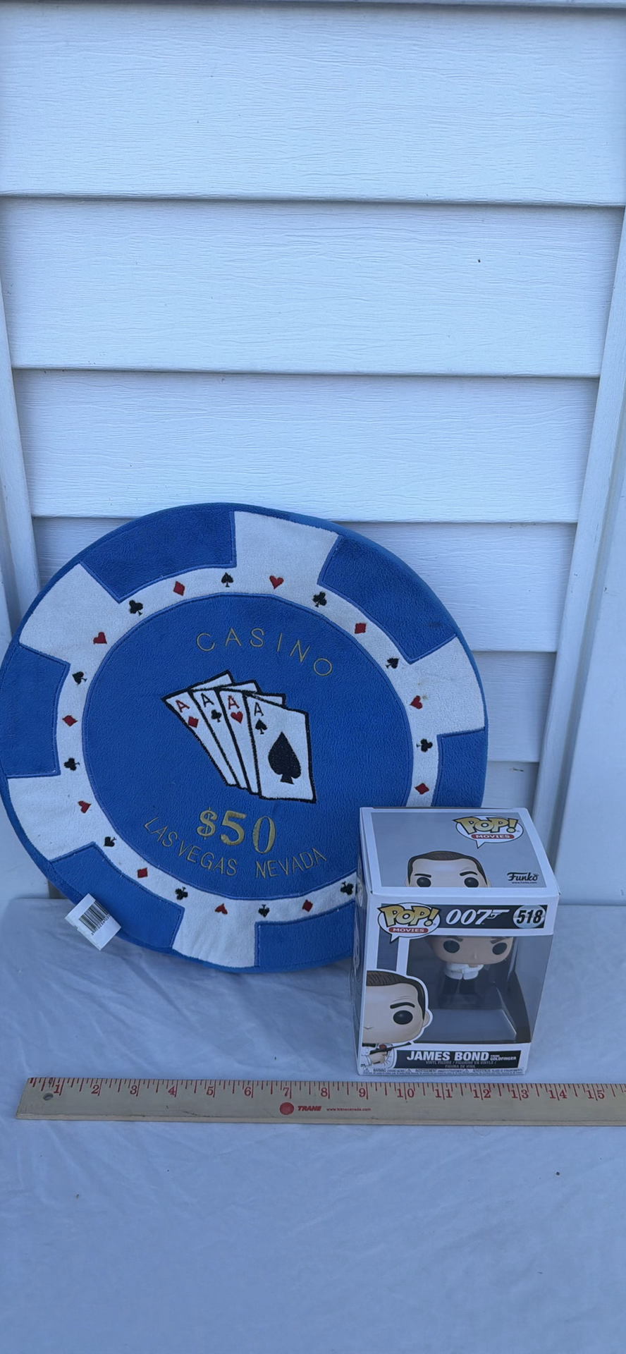 Las Vegas Casino Chip Pillow and Funko Pop James Bond Figure - image 2 of 10