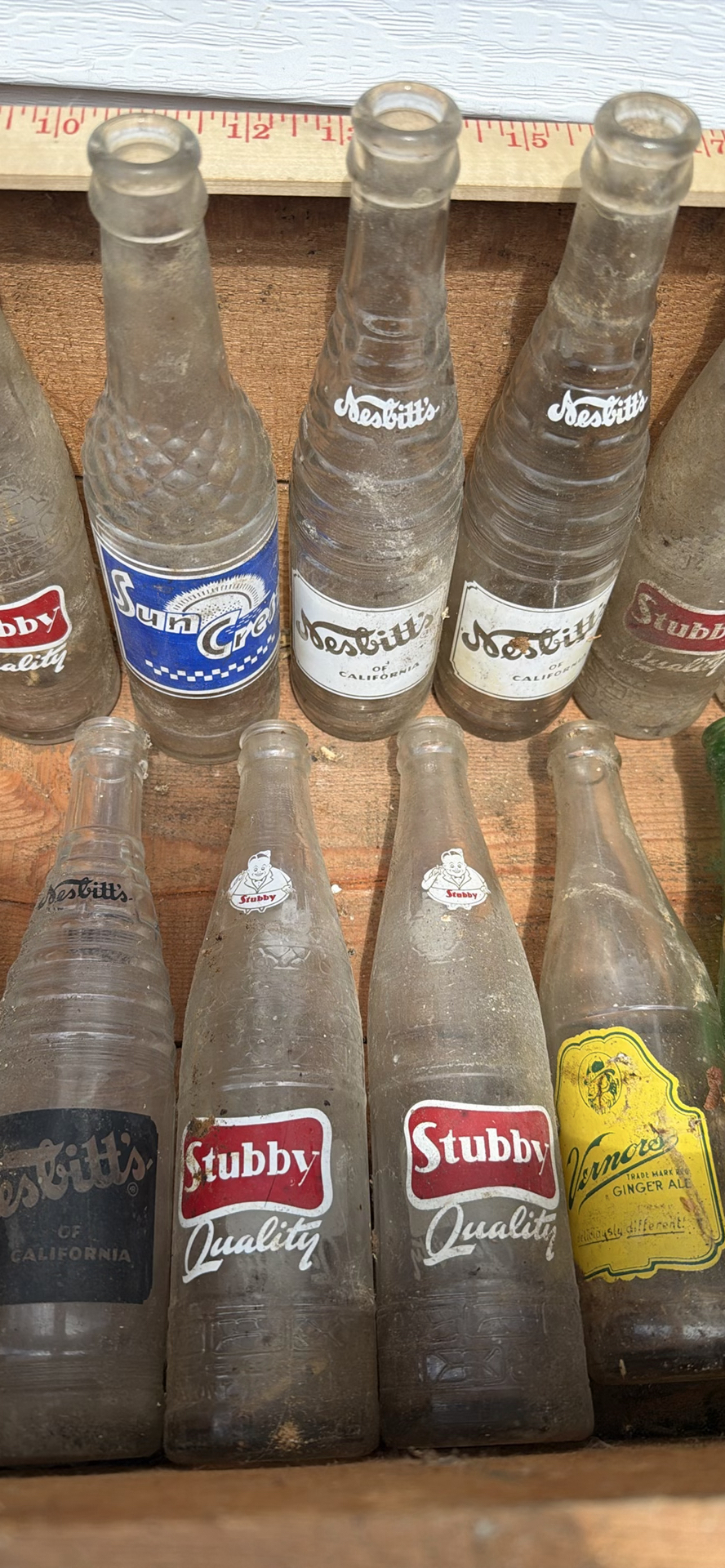 Vintage Wooden Crate with Assorted Glass Soda Bottles - image 10 of 14