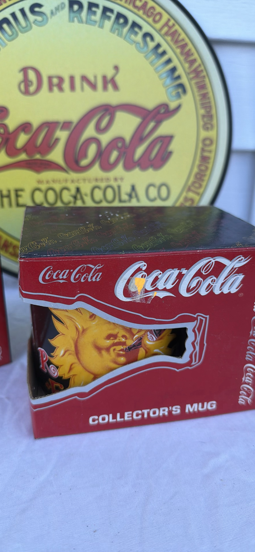 Coca-Cola Metal Sign and Three Collector’s Mugs - image 3 of 8