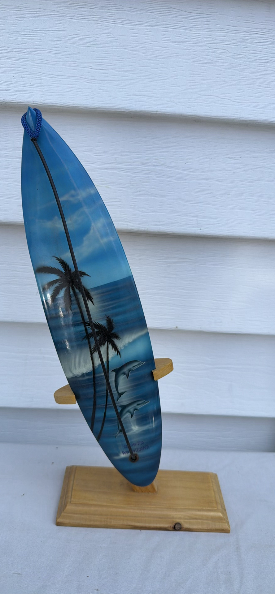 (3) Items - Wooden Hand-Painted Maracas, Surfboard And Drum - image 6 of 9