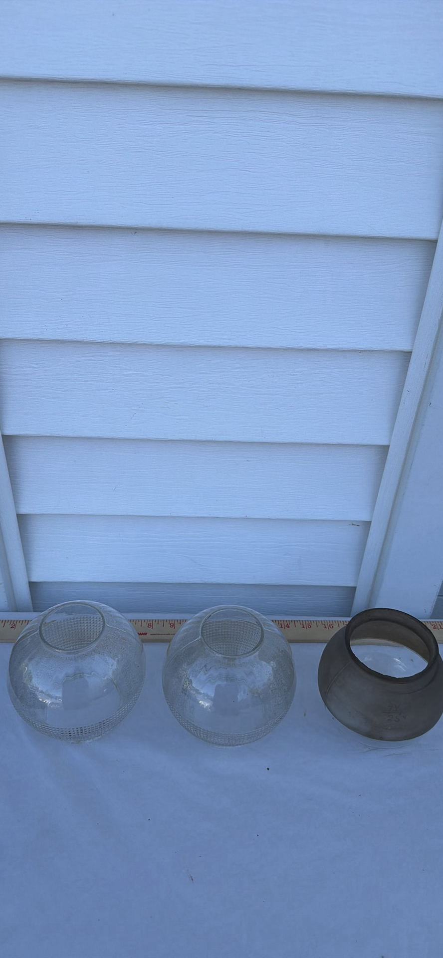 Three Vintage Glass Lamp Shades - image 2 of 7