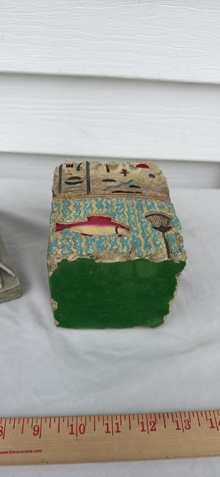 Egyptian-Style Falcon Statue, Carved Pillar Candle Holder, and Bombay Wax Seal Set - image 11 of 14