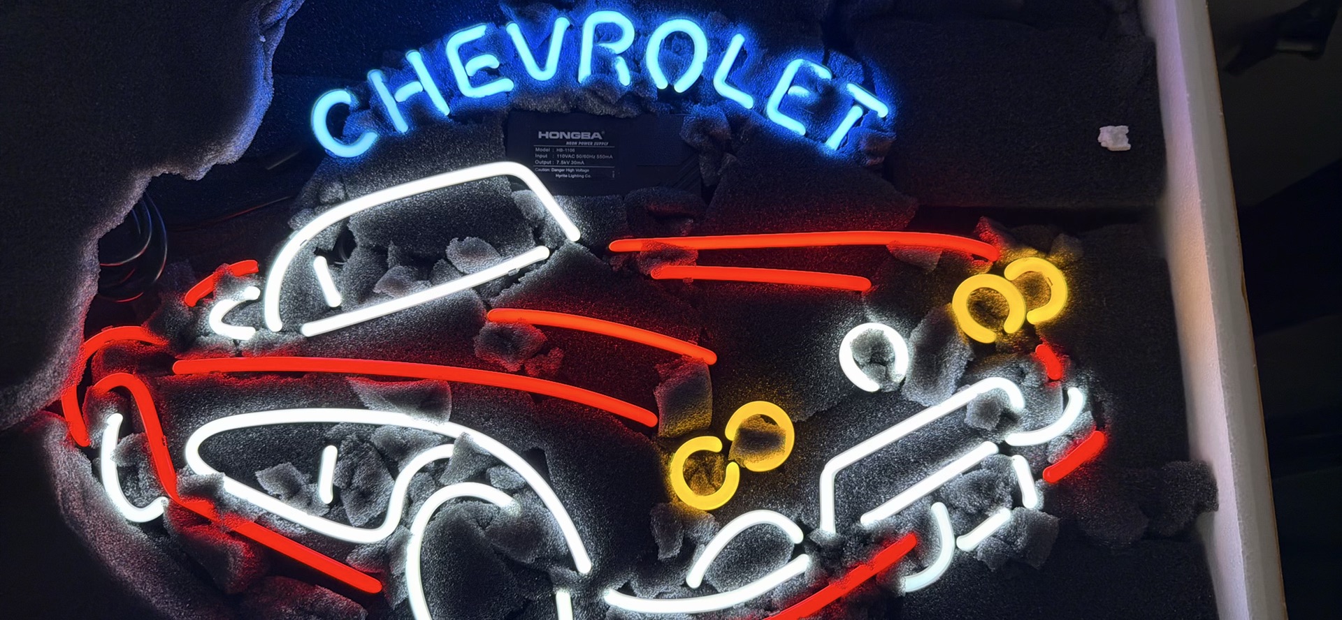 Retro Chevrolet Corvette Light Up Neon Sign - image 8 of 20