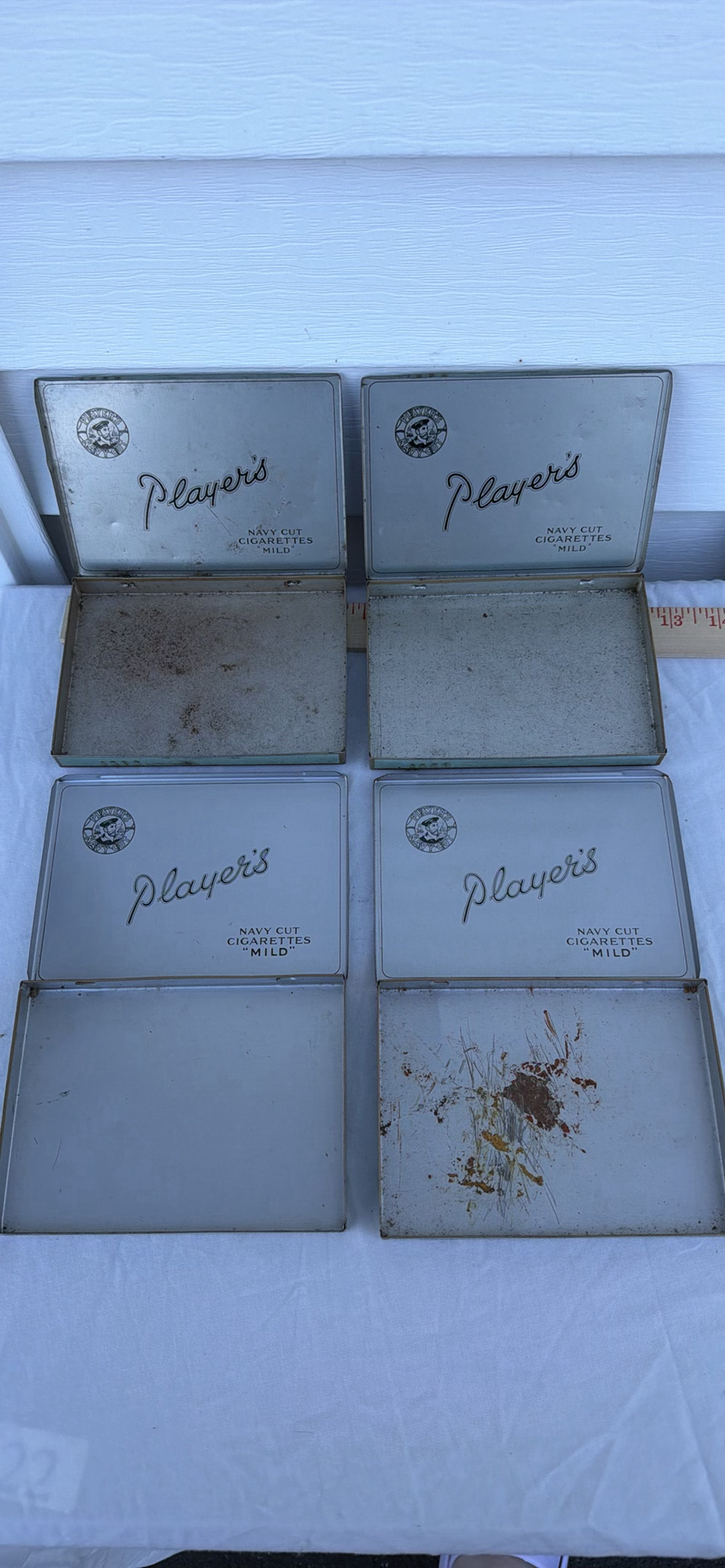 Four Vintage Players Navy Cut Cigarettes Tin Boxes - image 5 of 5