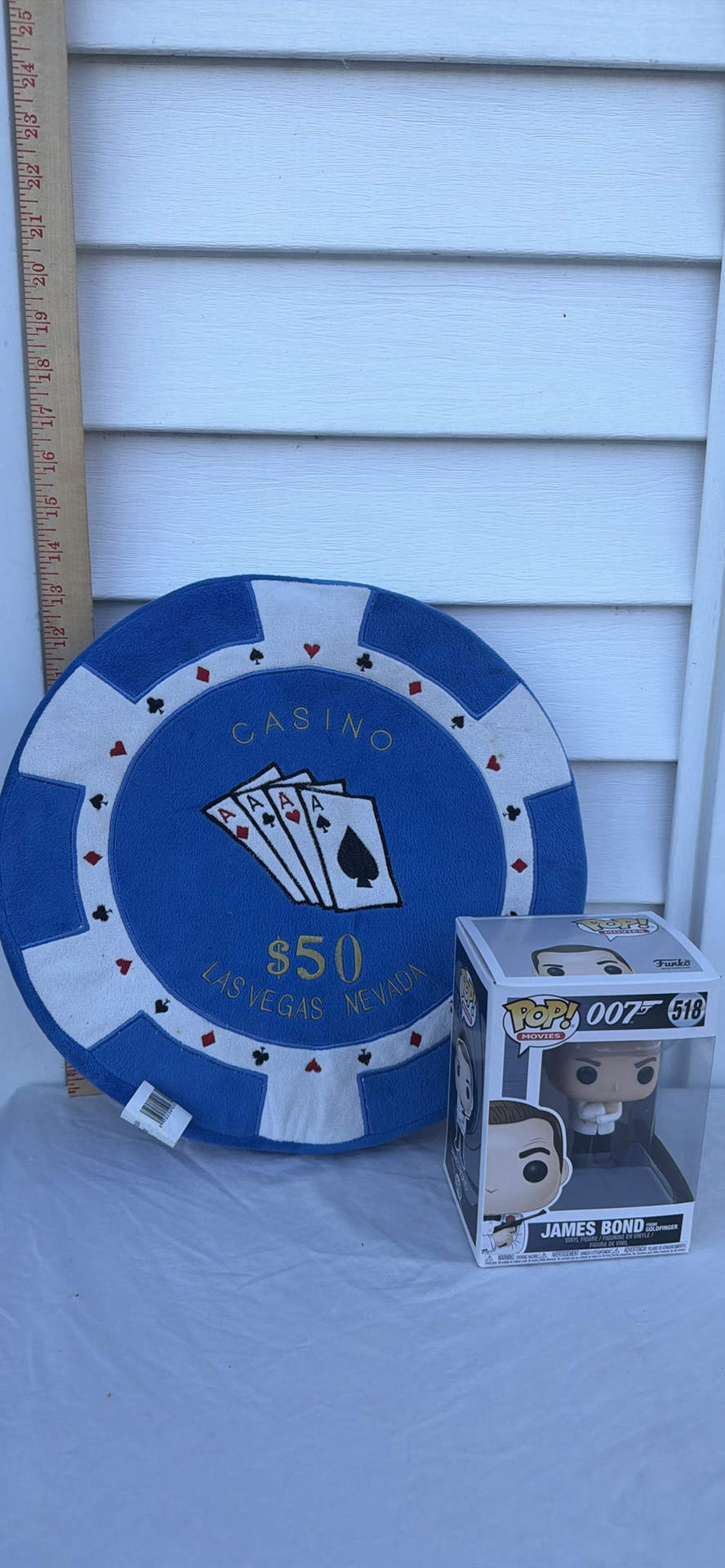 Las Vegas Casino Chip Pillow and Funko Pop James Bond Figure - image 3 of 10