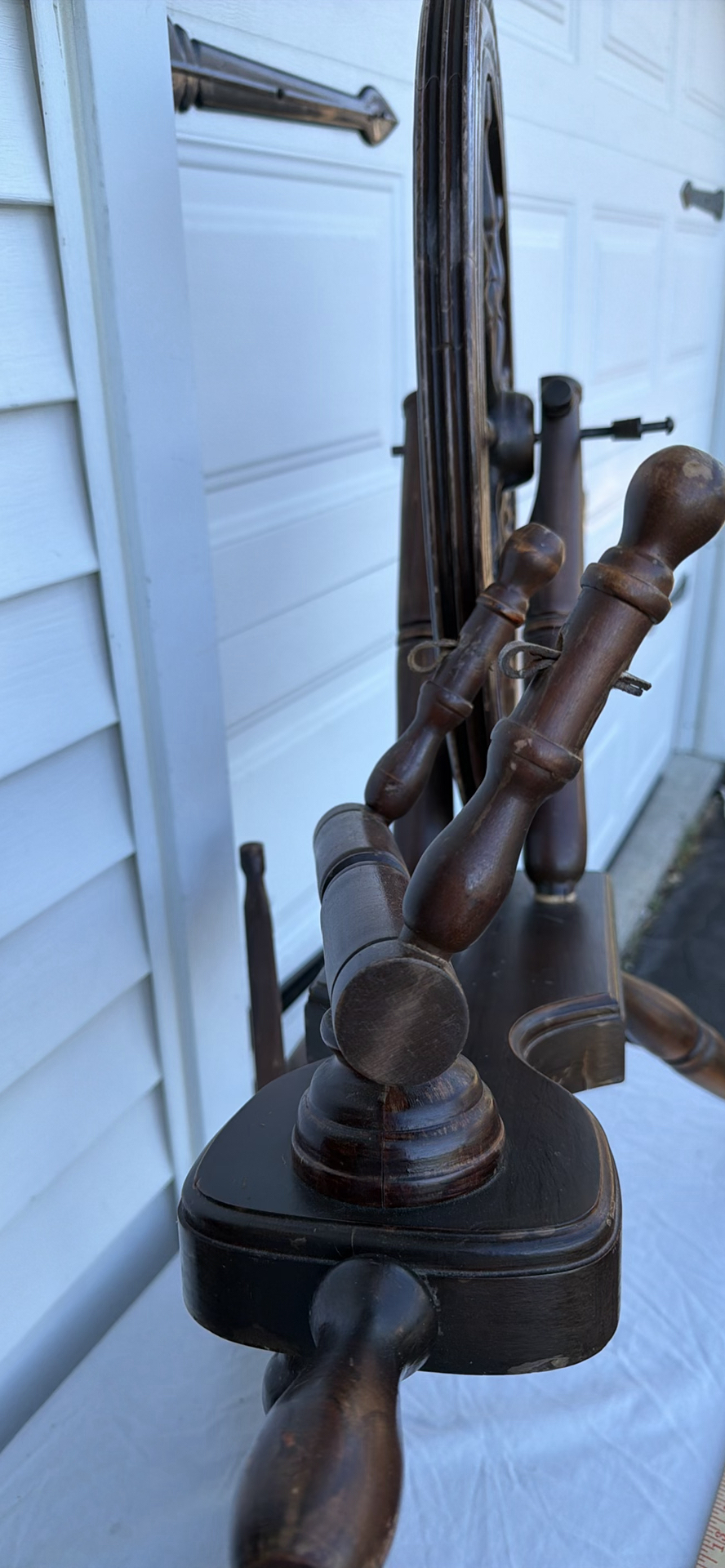 Vintage Wooden Spinning Wheel - image 8 of 15