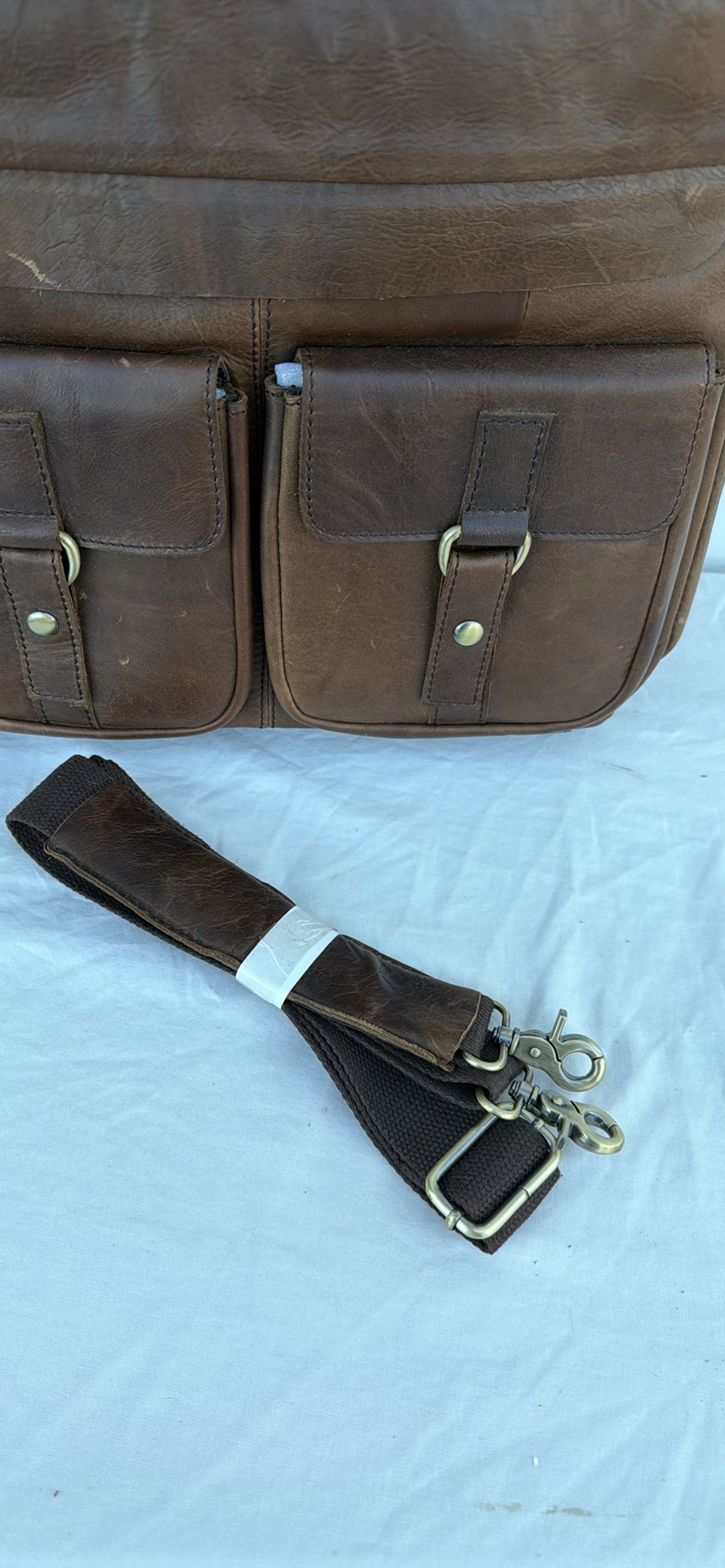 Brown Soft Leather Briefcase - image 12 of 16