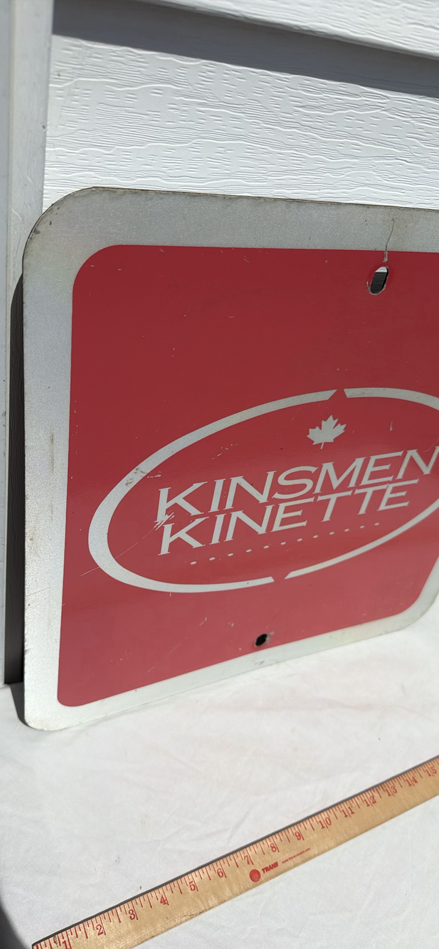 Kinsmen Kinette Metal Road Sign - image 4 of 8