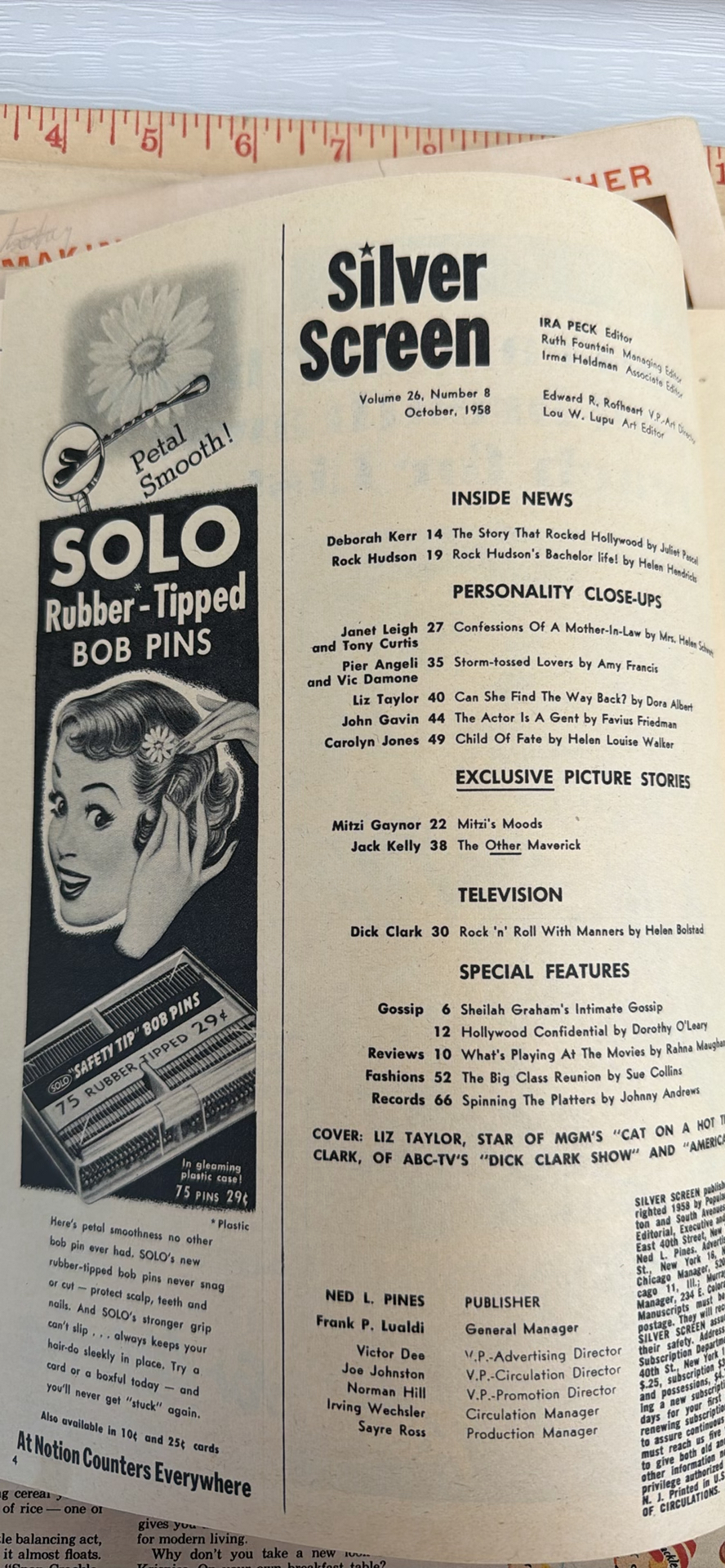 Assorted Vintage Magazines Including Movie Stars Parade, Liberty (1958), Silver Screen, and The Sunday Telegram (1957)Weekend Magazine - image 22 of 22
