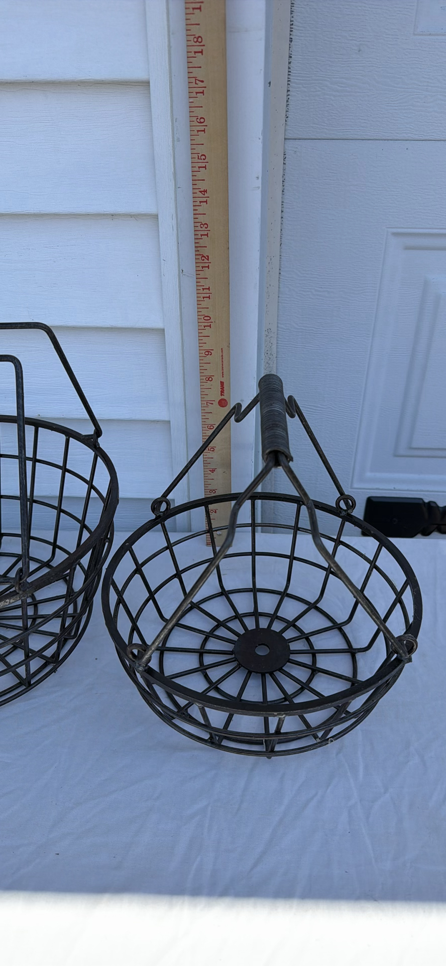 Vintage Two Metal Wire EGG Baskets with Handles - image 5 of 5