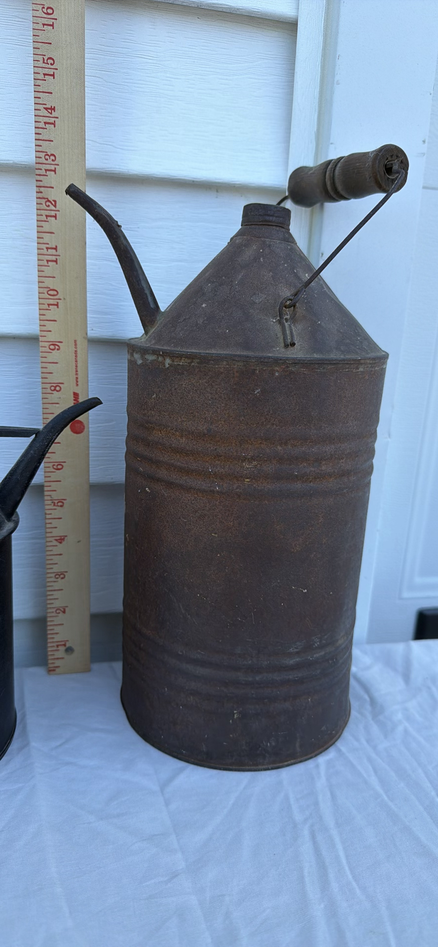 Two Vintage Metal Oil Cans - image 3 of 7