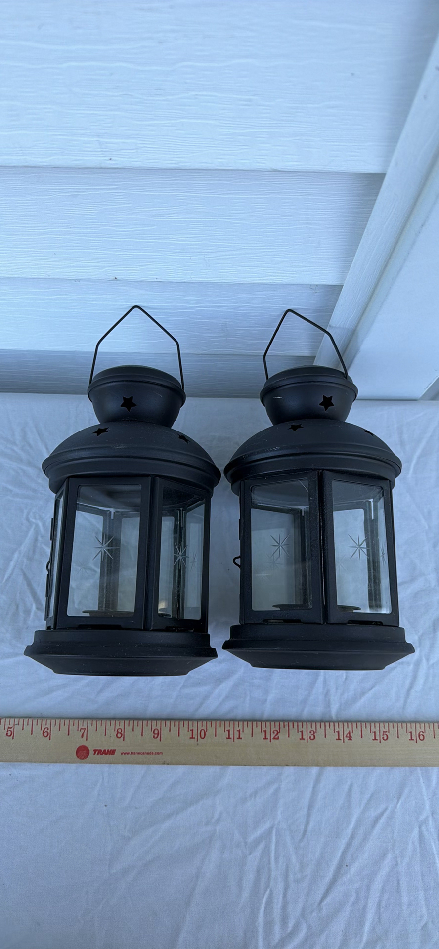 IKEA Pair of Black Metal Lanterns - image 7 of 7