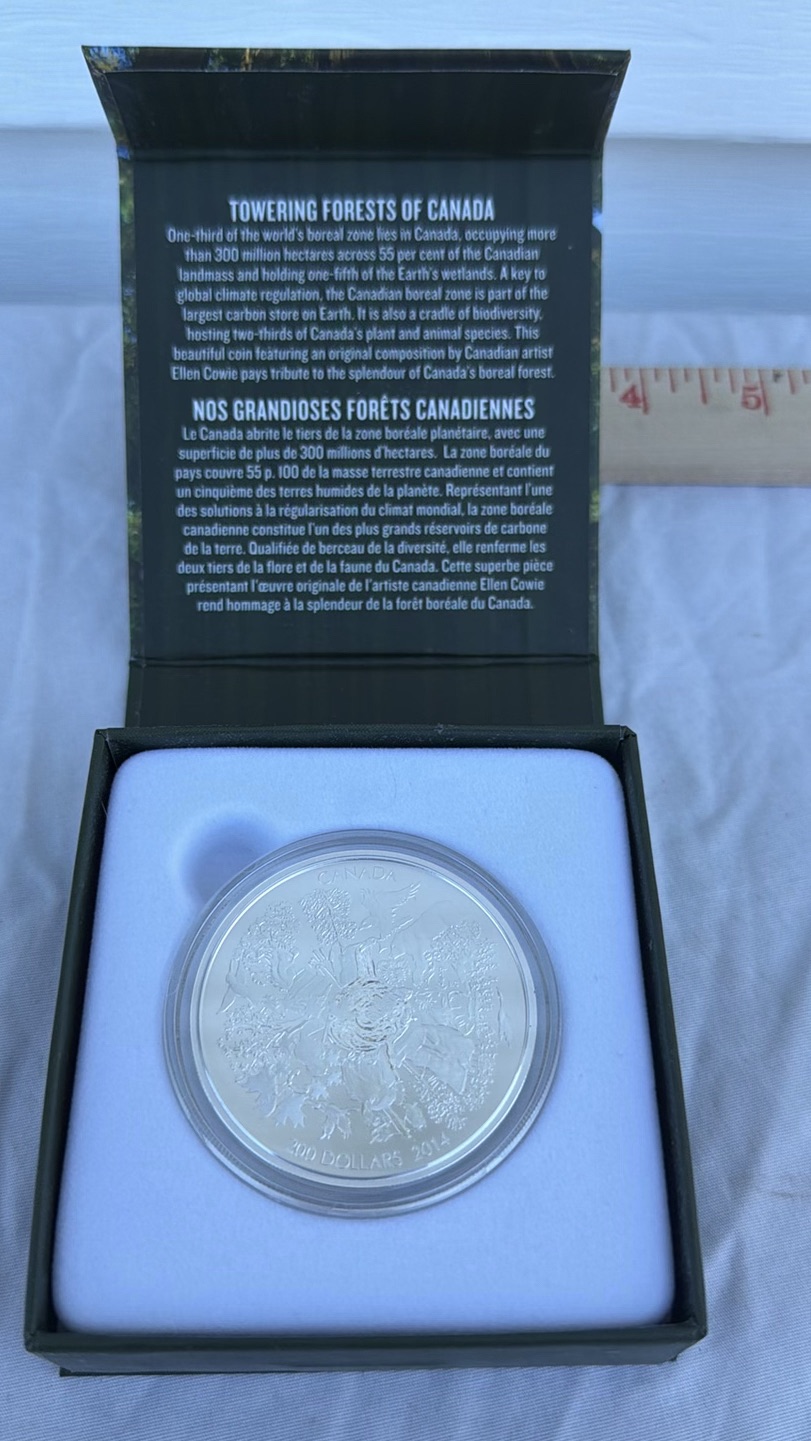 Royal Canadian Mint $200 Silver Coin in Presentation Box 2014 - image 1 of 15