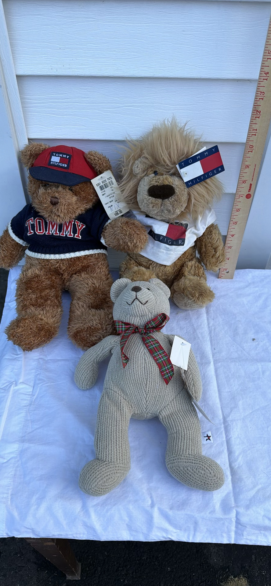 Two Tommy Hilfiger Stuffed Teddy Bears And One Tommy Hilfiger Stuffed Lion (Gund) - image 1 of 4