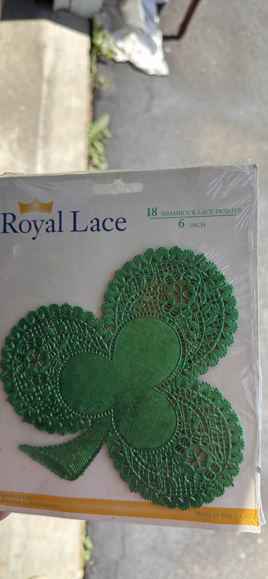 St. Patrick’s Day Leprechaun Decorations, Shamrock Lace Doilies, Shamrock Stickers, and Green Hats - image 11 of 11