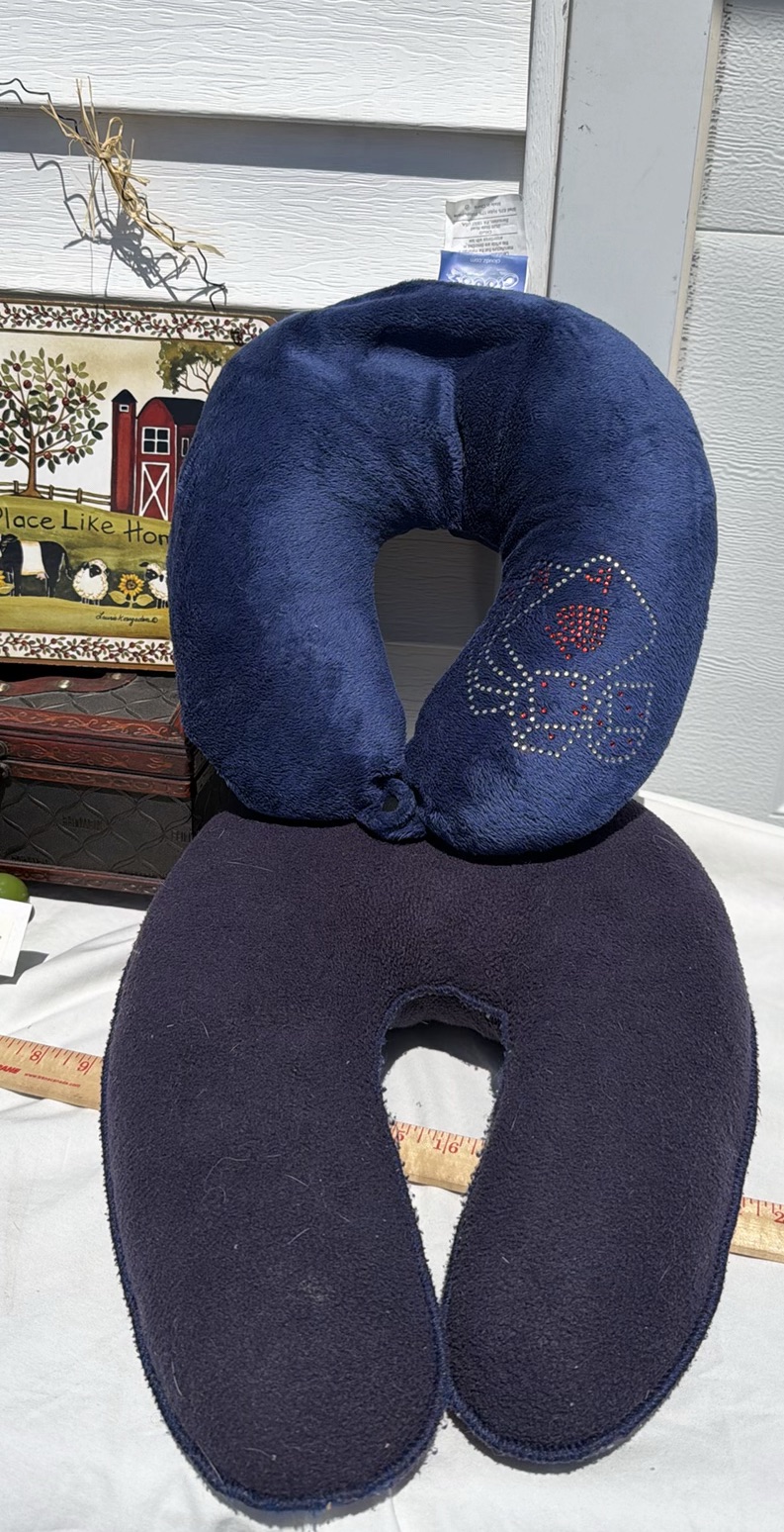 Decorative Farmhouse Sign, Wooden Tissue Box Holder, Neck Pillows, Frog Figurine, and Ruler - image 10 of 10
