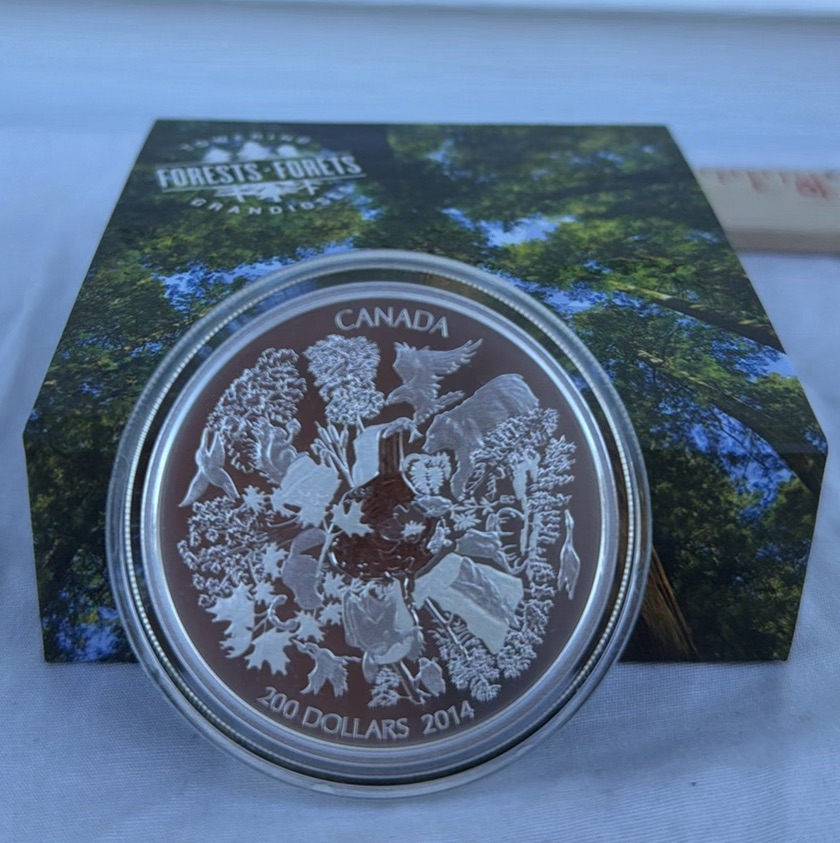 Royal Canadian Mint $200 Silver Coin in Presentation Box 2014 - image 2 of 15