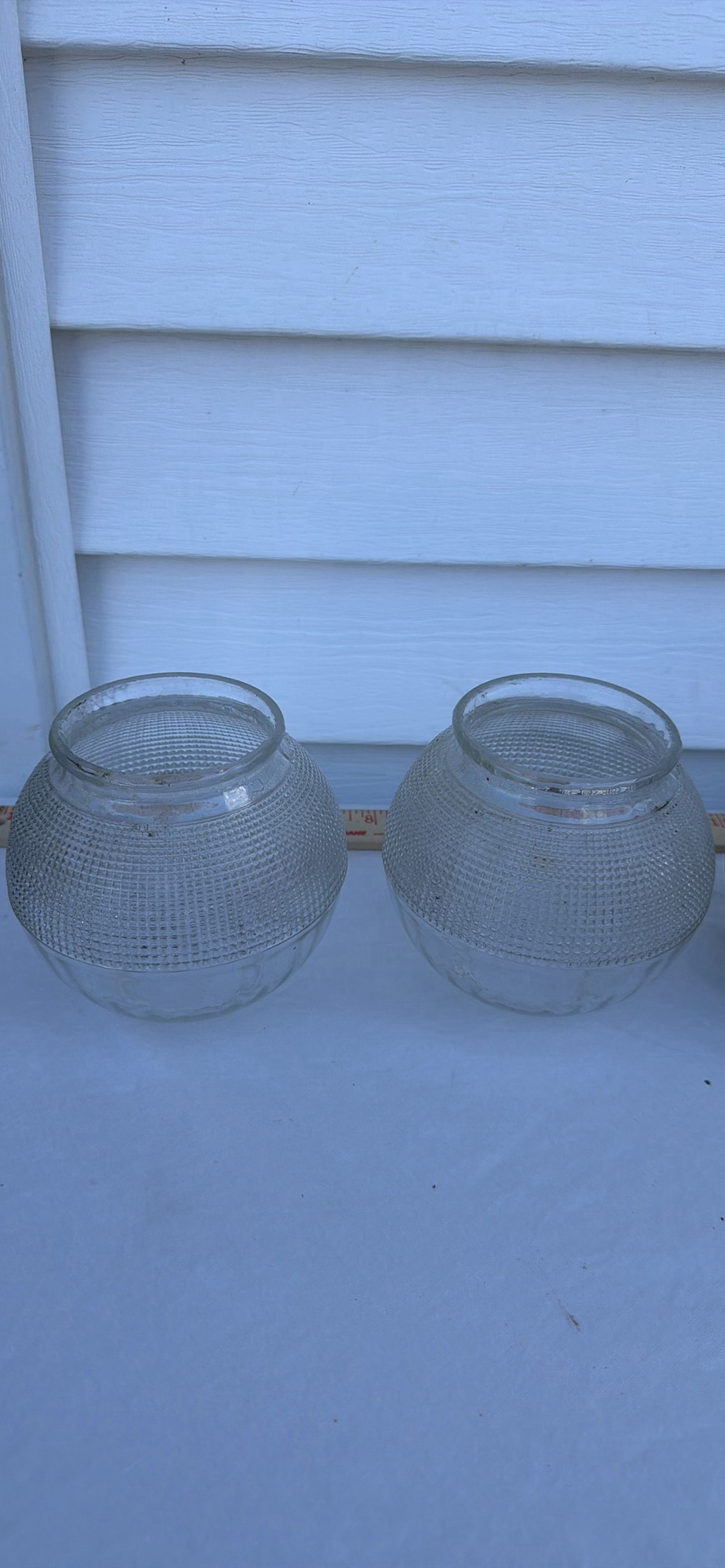 Three Vintage Glass Lamp Shades - image 1 of 7