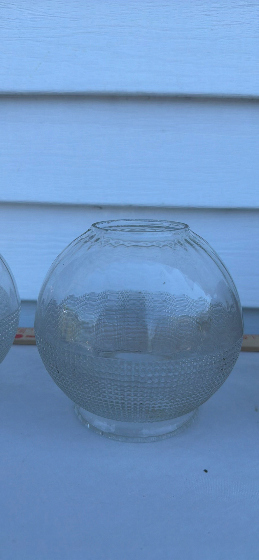 Three Vintage Glass Lamp Shades - image 4 of 7