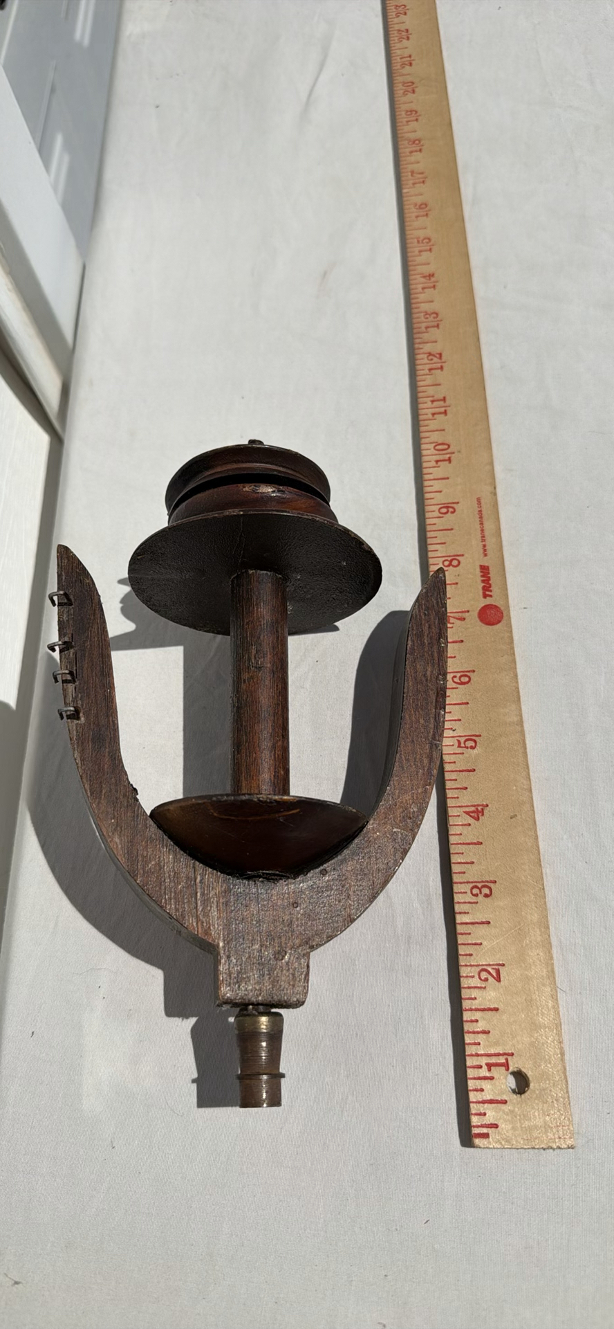 Vintage Wooden Spinning Wheel - image 13 of 15