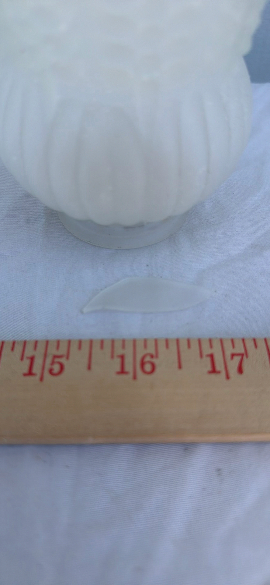 Three Vintage Frosted Glass Lamp Shades - image 6 of 9