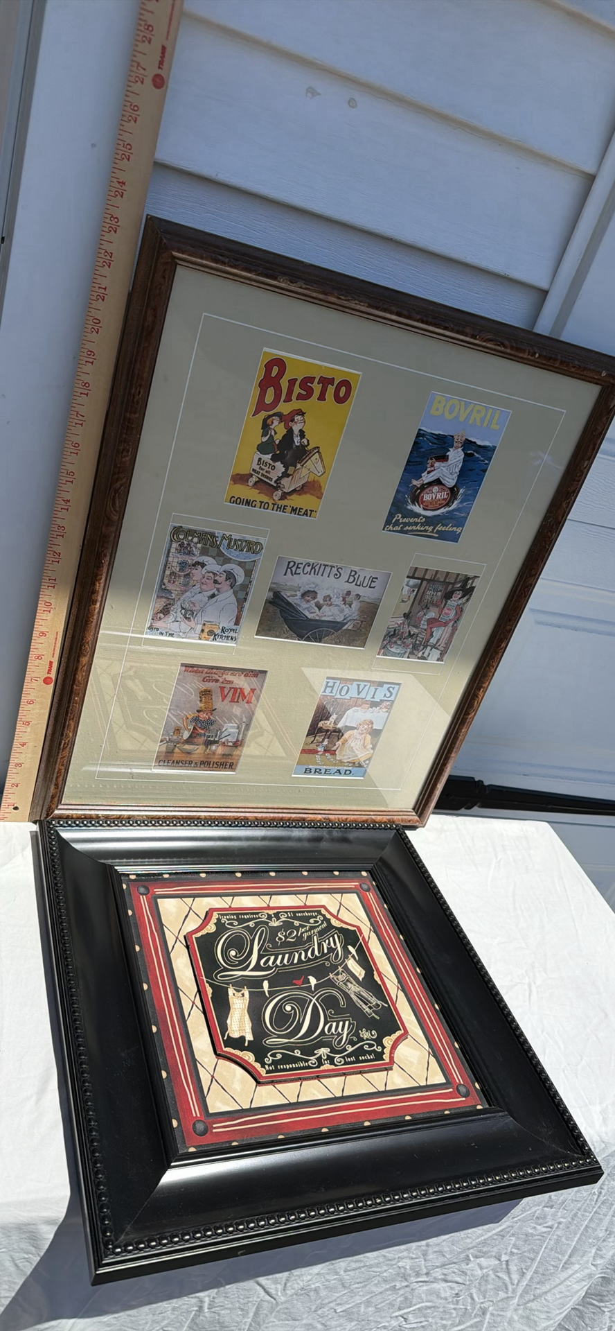 Two Framed Vintage Style Advertising Prints - image 1 of 8